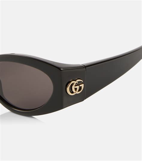 gucci modified oval sunglasses|Gucci 50mm round sunglasses.